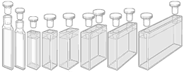 Standard Rectangular Cells with PTFE stopper 